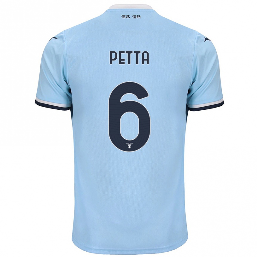 Kinder Fußball Andrea Petta #6 Blau Heimtrikot Trikot 2024/25 T-Shirt Luxemburg