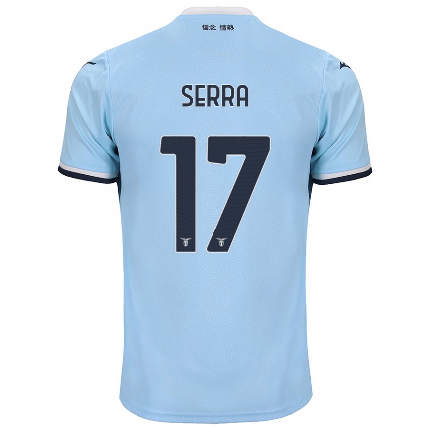 Kinder Fußball Federico Serra #17 Blau Heimtrikot Trikot 2024/25 T-Shirt Luxemburg