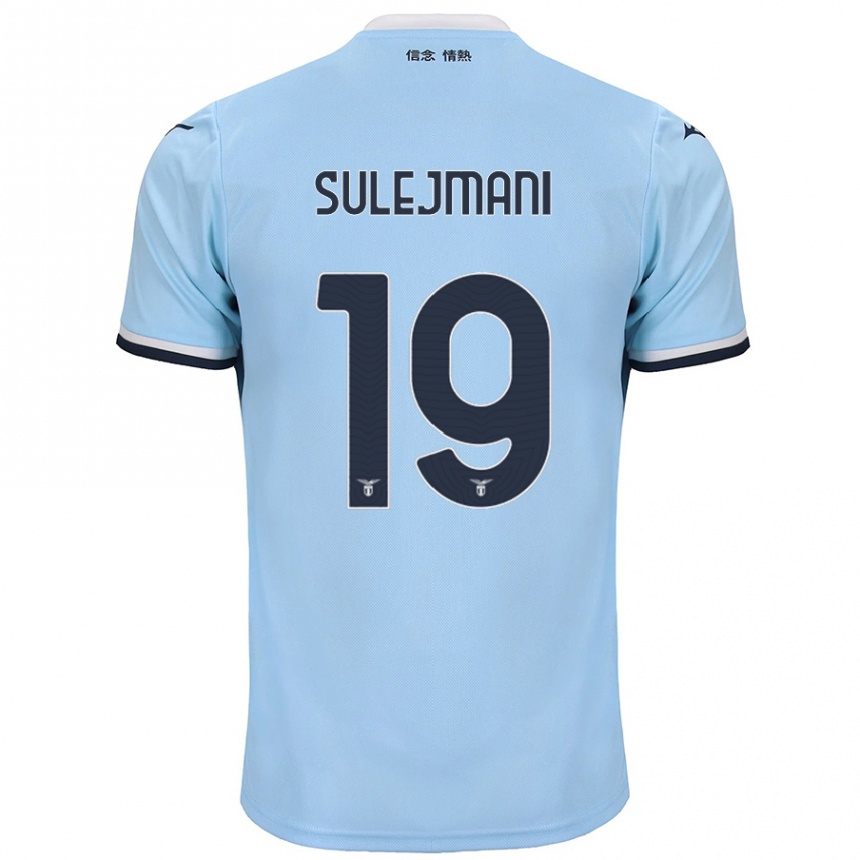 Kinder Fußball Flavio Sulejmani #19 Blau Heimtrikot Trikot 2024/25 T-Shirt Luxemburg