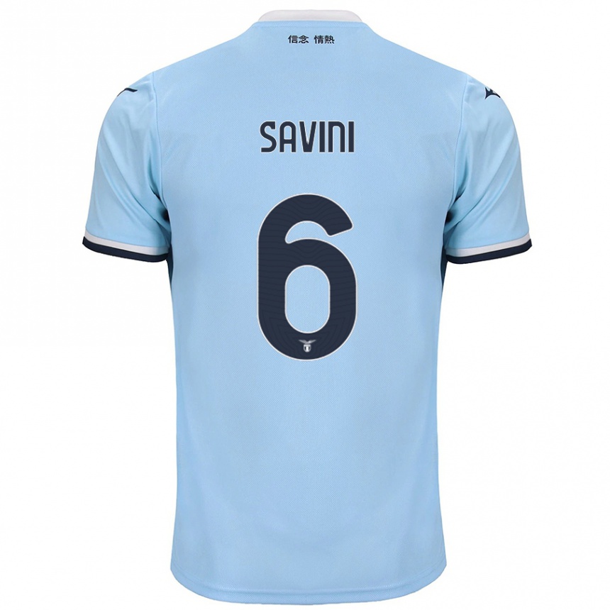 Kinder Fußball Federica Savini #6 Blau Heimtrikot Trikot 2024/25 T-Shirt Luxemburg