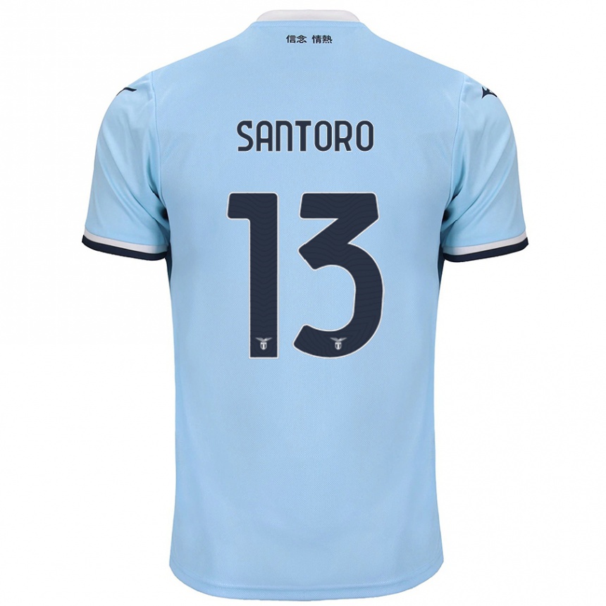 Kinder Fußball Martina Santoro #13 Blau Heimtrikot Trikot 2024/25 T-Shirt Luxemburg