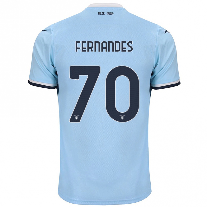 Kinder Fußball Saná Fernandes #70 Blau Heimtrikot Trikot 2024/25 T-Shirt Luxemburg