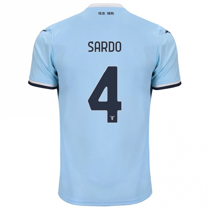 Kinder Fußball Jacopo Sardo #4 Blau Heimtrikot Trikot 2024/25 T-Shirt Luxemburg