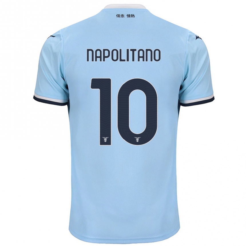 Kinder Fußball Luca Napolitano #10 Blau Heimtrikot Trikot 2024/25 T-Shirt Luxemburg