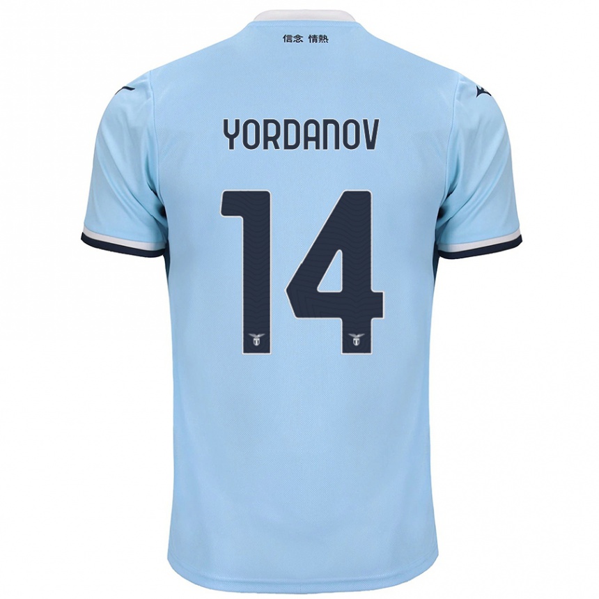 Kinder Fußball Damyan Yordanov #14 Blau Heimtrikot Trikot 2024/25 T-Shirt Luxemburg