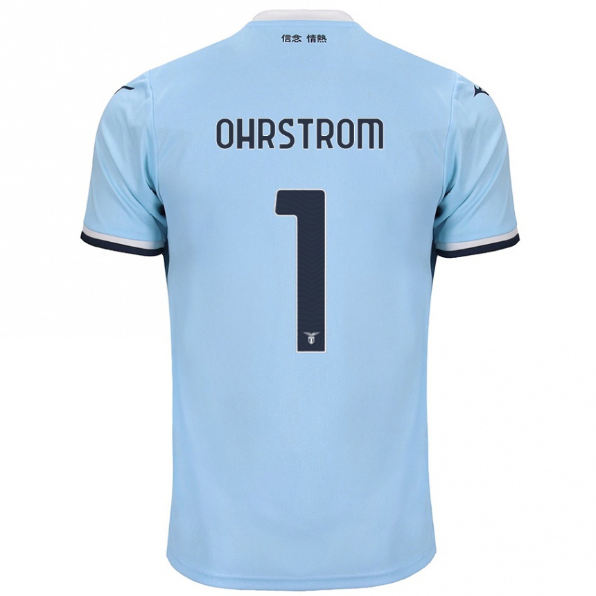 Kinder Fußball Stephanie Ohrstrom #1 Blau Heimtrikot Trikot 2024/25 T-Shirt Luxemburg