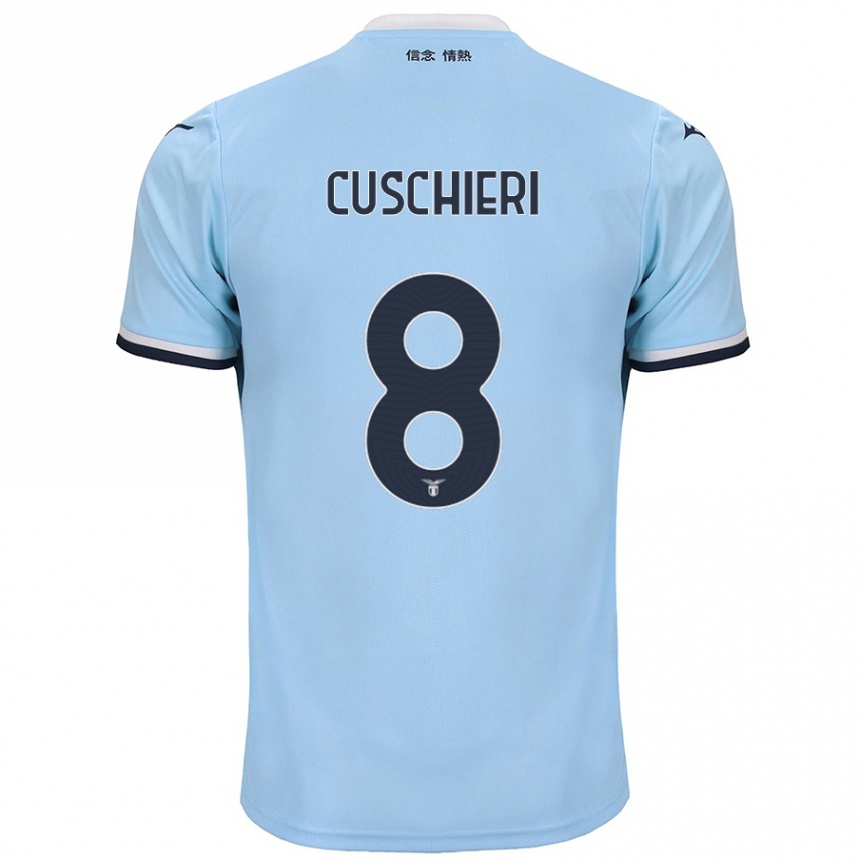 Kinder Fußball Rachel Cuschieri #8 Blau Heimtrikot Trikot 2024/25 T-Shirt Luxemburg