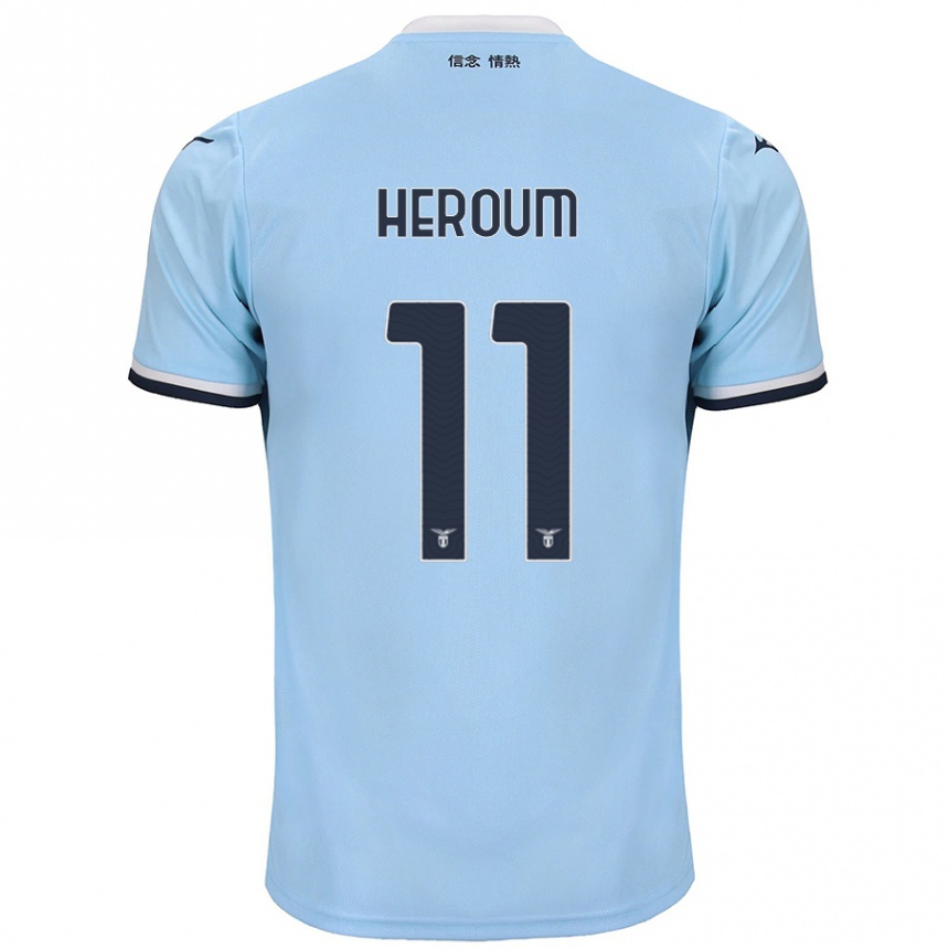 Kinder Fußball Nora Heroum #11 Blau Heimtrikot Trikot 2024/25 T-Shirt Luxemburg