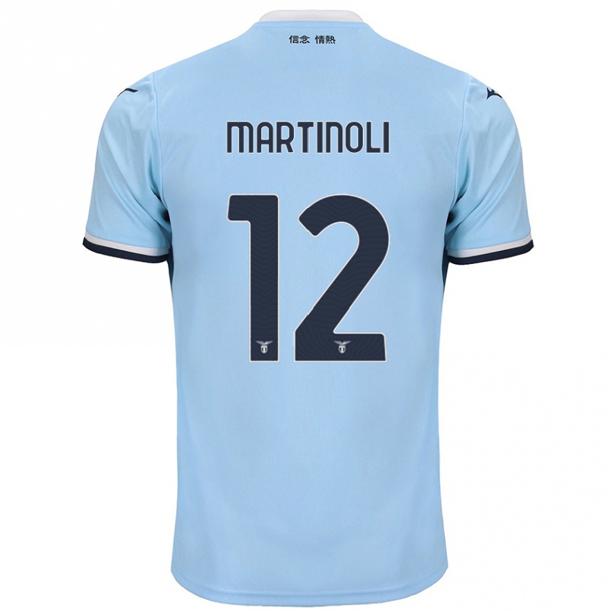 Kinder Fußball Elettra Martinoli #12 Blau Heimtrikot Trikot 2024/25 T-Shirt Luxemburg