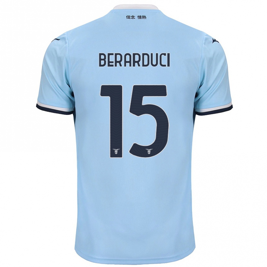 Kinder Fußball Martina Berarduci #15 Blau Heimtrikot Trikot 2024/25 T-Shirt Luxemburg