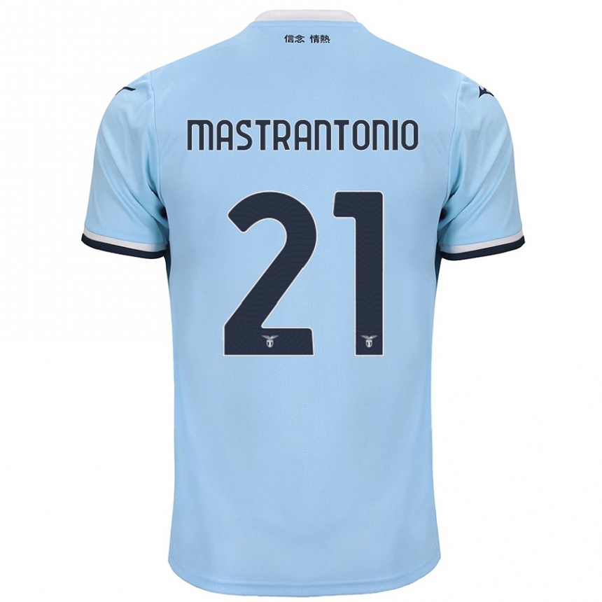 Kinder Fußball Ella Mastrantonio #21 Blau Heimtrikot Trikot 2024/25 T-Shirt Luxemburg