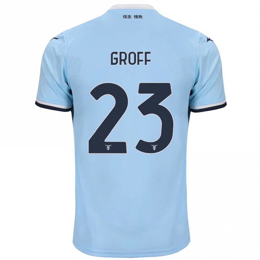 Kinder Fußball Chiara Groff #23 Blau Heimtrikot Trikot 2024/25 T-Shirt Luxemburg