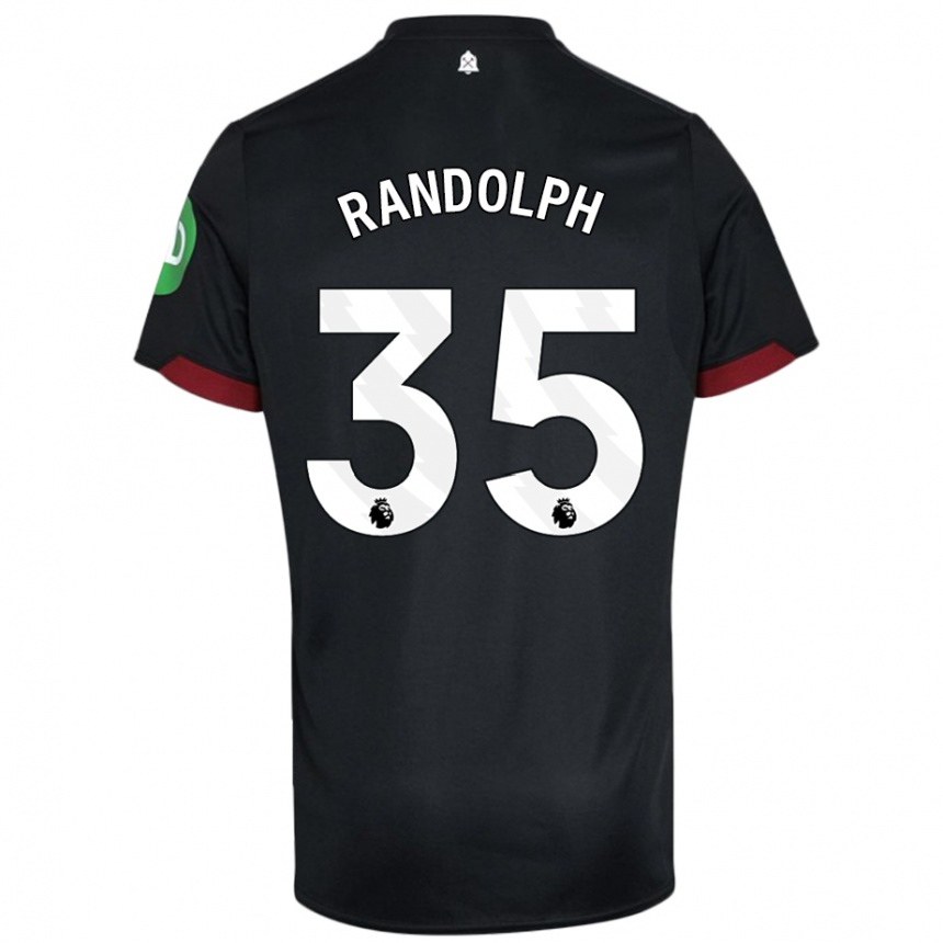 Kinder Fußball Darren Randolph #35 Schwarz Weiß Auswärtstrikot Trikot 2024/25 T-Shirt Luxemburg