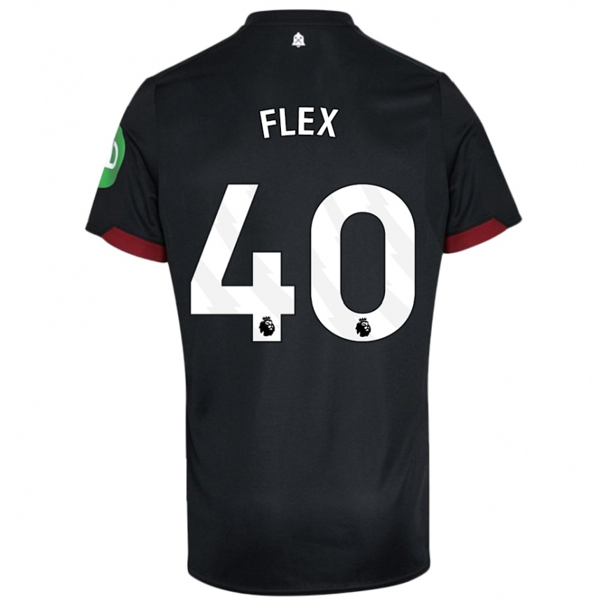 Kinder Fußball Armstrong Oko Flex #40 Schwarz Weiß Auswärtstrikot Trikot 2024/25 T-Shirt Luxemburg