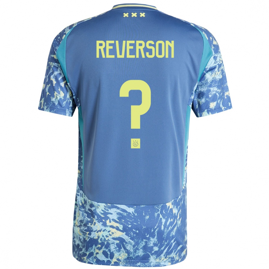 Kinder Fußball Paul Reverson #0 Grau Blau Gelb Auswärtstrikot Trikot 2024/25 T-Shirt Luxemburg