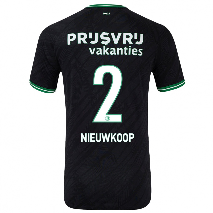 Kinder Fußball Bart Nieuwkoop #2 Schwarz Grün Auswärtstrikot Trikot 2024/25 T-Shirt Luxemburg