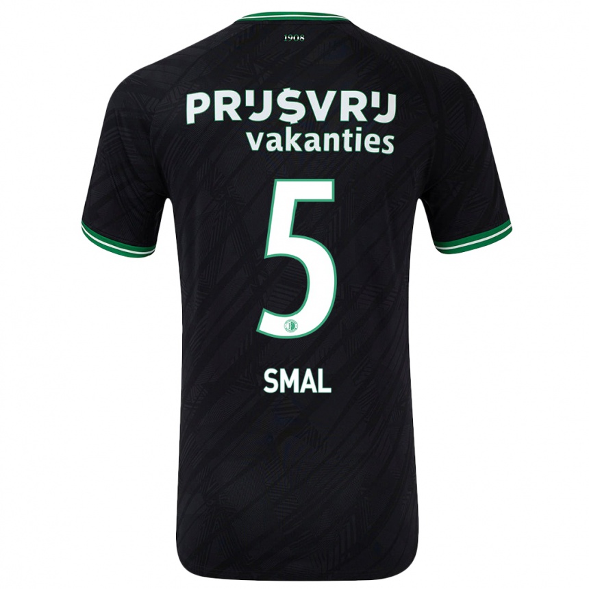 Kinder Fußball Gijs Smal #5 Schwarz Grün Auswärtstrikot Trikot 2024/25 T-Shirt Luxemburg