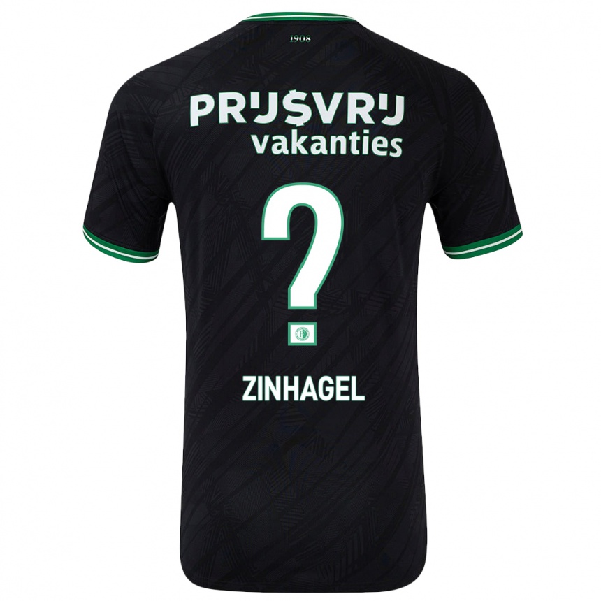 Kinder Fußball Jivayno Zinhagel #0 Schwarz Grün Auswärtstrikot Trikot 2024/25 T-Shirt Luxemburg