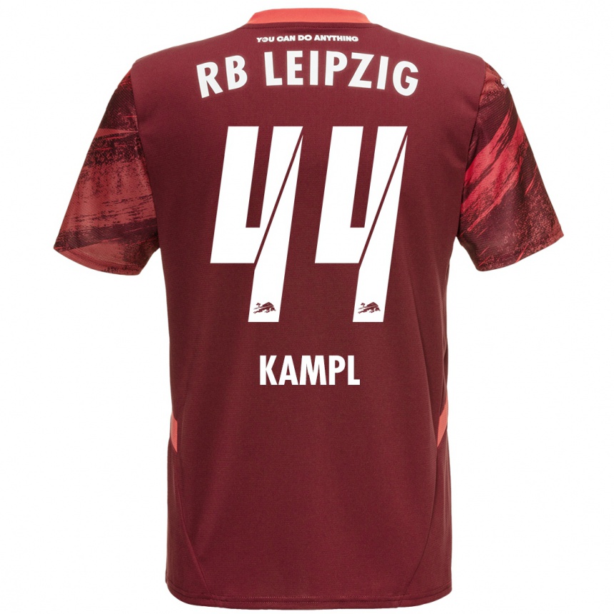 Kinder Fußball Kevin Kampl #44 Burgunderrot Auswärtstrikot Trikot 2024/25 T-Shirt Luxemburg