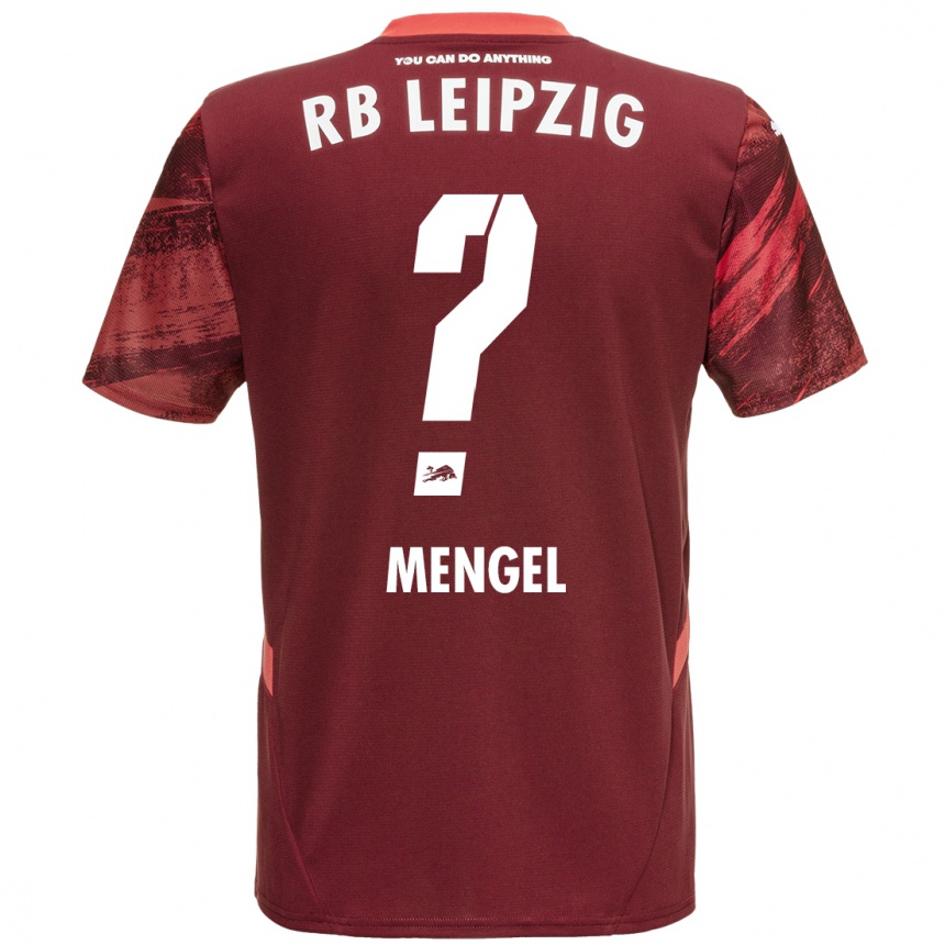 Kinder Fußball Luca Mengel #0 Burgunderrot Auswärtstrikot Trikot 2024/25 T-Shirt Luxemburg