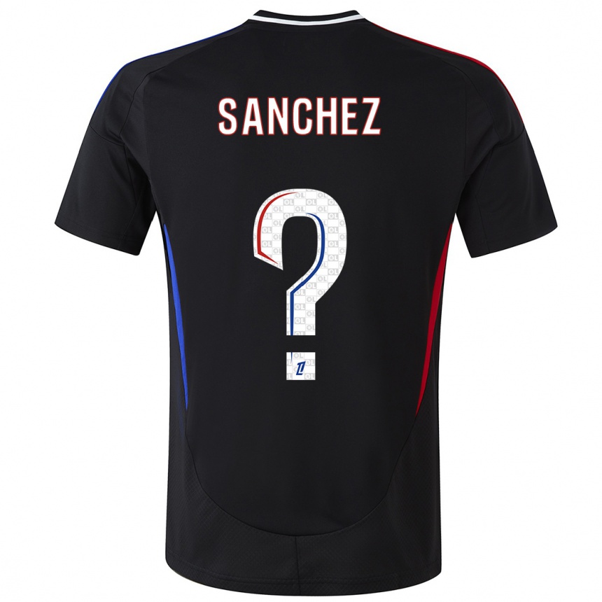 Kinder Fußball Florent Sanchez #0 Schwarz Auswärtstrikot Trikot 2024/25 T-Shirt Luxemburg