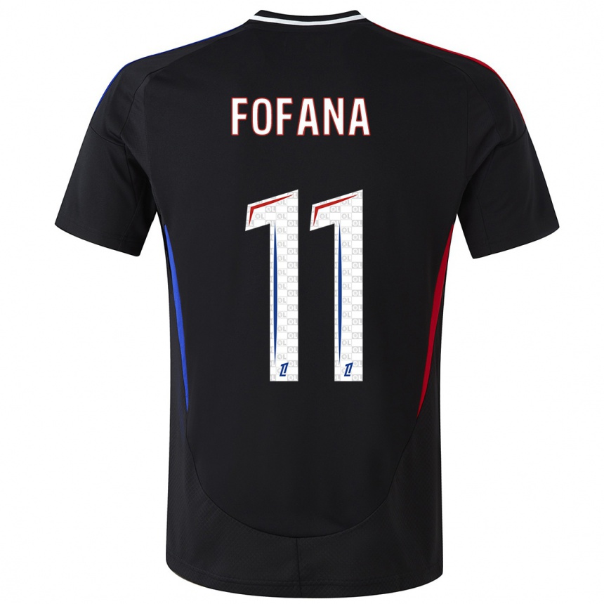 Kinder Fußball Malick Fofana #11 Schwarz Auswärtstrikot Trikot 2024/25 T-Shirt Luxemburg