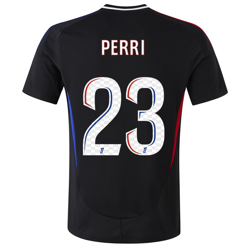 Kinder Fußball Lucas Perri #23 Schwarz Auswärtstrikot Trikot 2024/25 T-Shirt Luxemburg