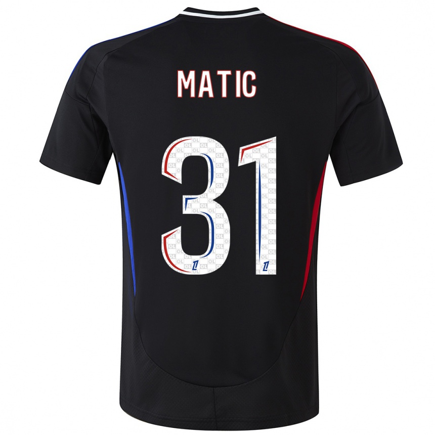 Kinder Fußball Nemanja Matic #31 Schwarz Auswärtstrikot Trikot 2024/25 T-Shirt Luxemburg