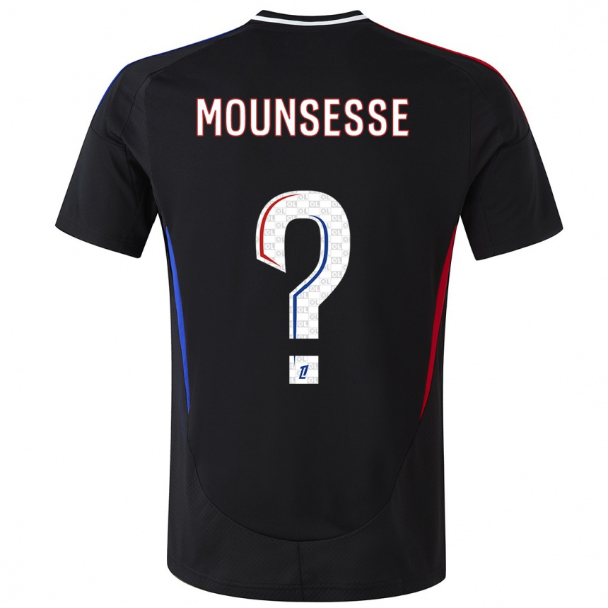 Kinder Fußball Jeremy Mounsesse #0 Schwarz Auswärtstrikot Trikot 2024/25 T-Shirt Luxemburg