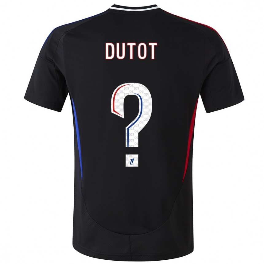 Kinder Fußball Timothée Dutot #0 Schwarz Auswärtstrikot Trikot 2024/25 T-Shirt Luxemburg