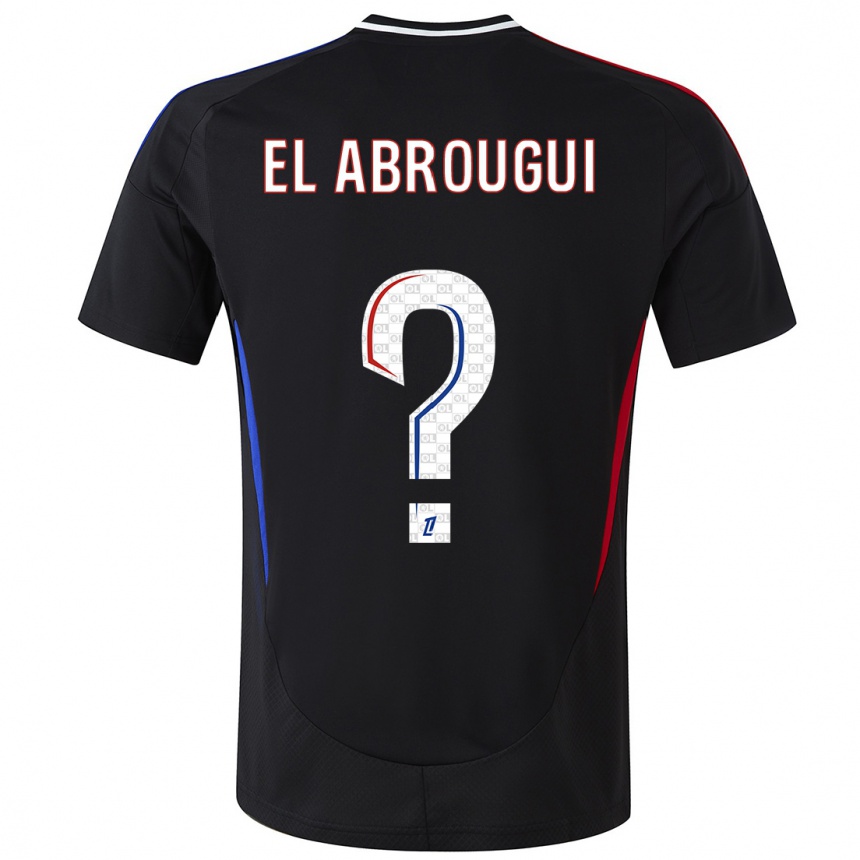 Kinder Fußball Wassim El Abrougui #0 Schwarz Auswärtstrikot Trikot 2024/25 T-Shirt Luxemburg