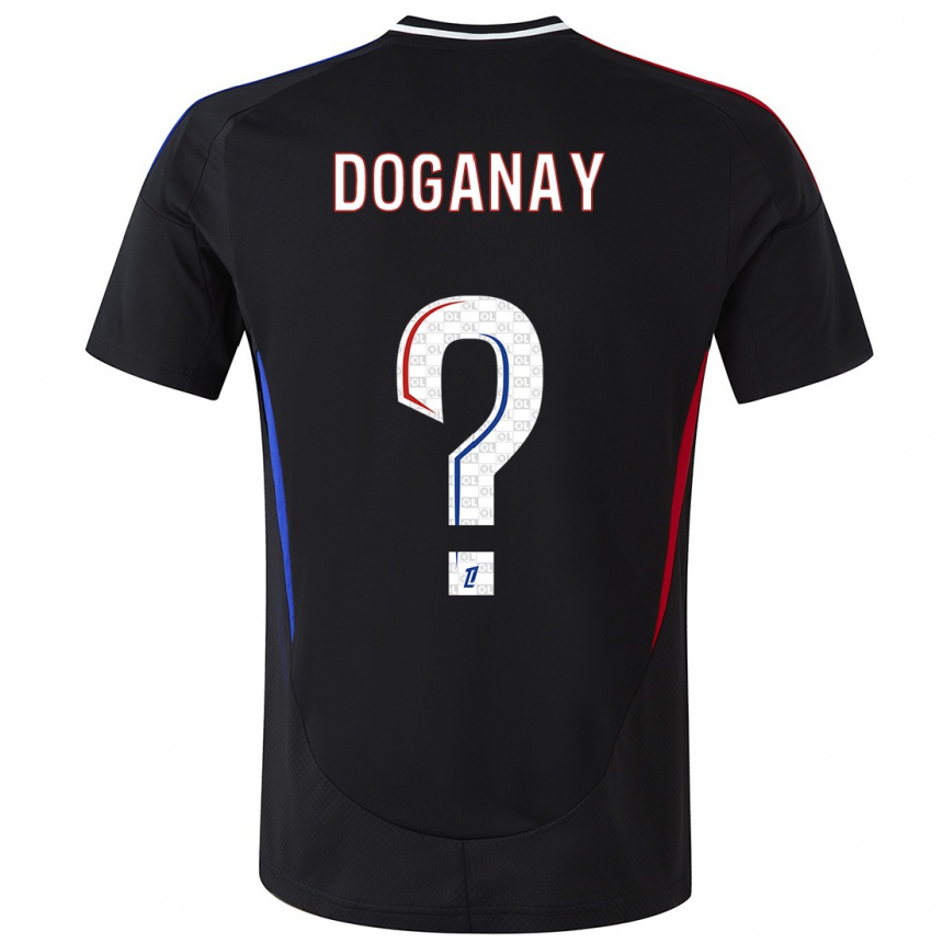 Kinder Fußball Kenan Doganay #0 Schwarz Auswärtstrikot Trikot 2024/25 T-Shirt Luxemburg