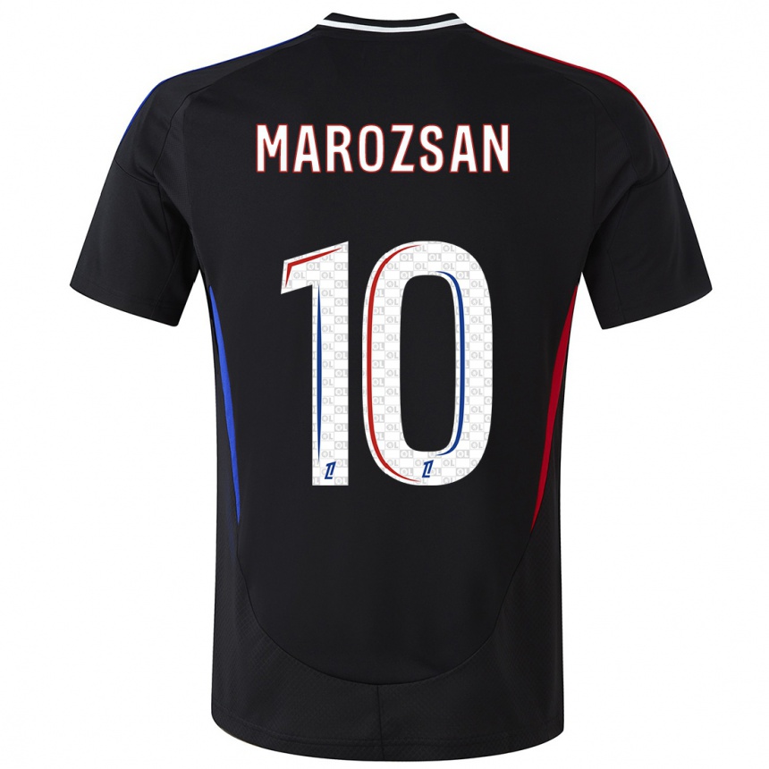 Kinder Fußball Dzsenifer Marozsan #10 Schwarz Auswärtstrikot Trikot 2024/25 T-Shirt Luxemburg