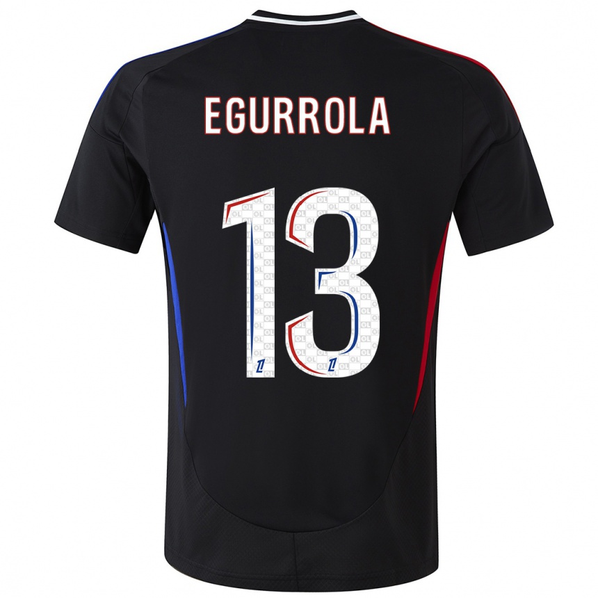 Kinder Fußball Damaris Egurrola #13 Schwarz Auswärtstrikot Trikot 2024/25 T-Shirt Luxemburg