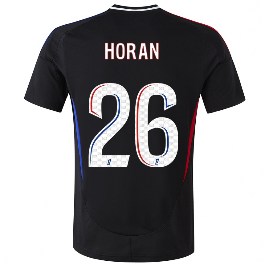 Kinder Fußball Lindsey Horan #26 Schwarz Auswärtstrikot Trikot 2024/25 T-Shirt Luxemburg