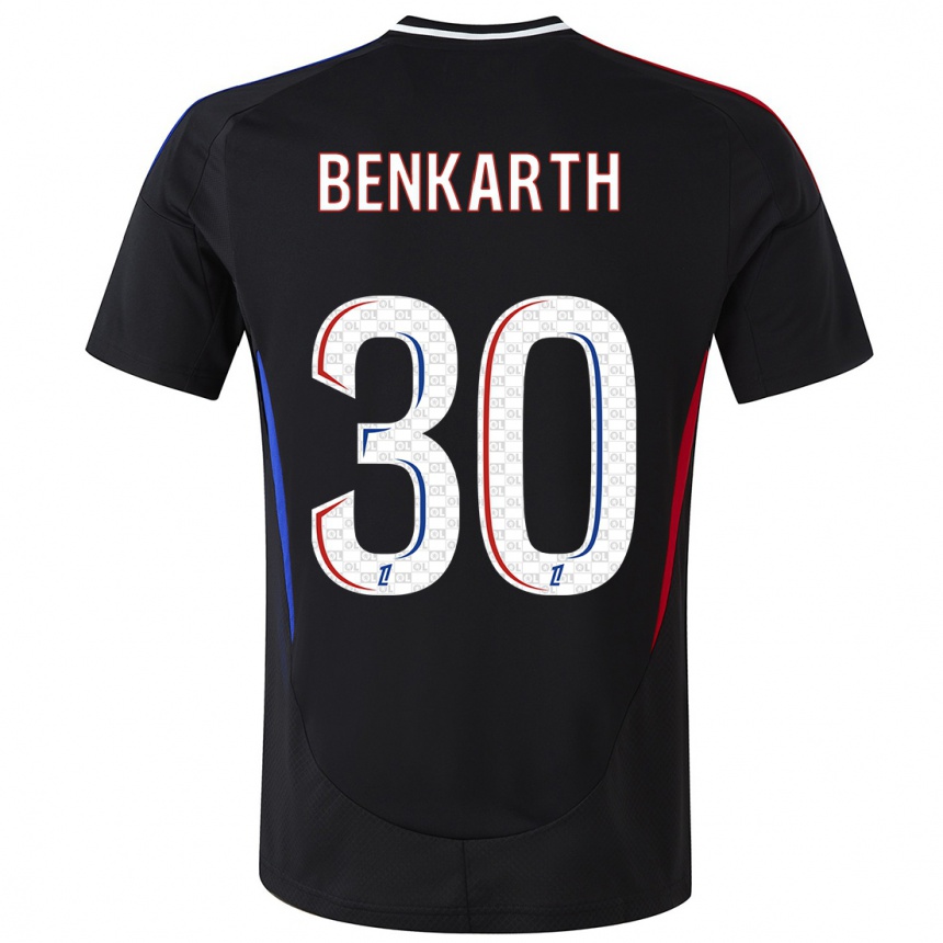 Kinder Fußball Laura Benkarth #30 Schwarz Auswärtstrikot Trikot 2024/25 T-Shirt Luxemburg