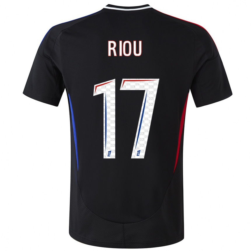 Kinder Fußball Remy Riou #17 Schwarz Auswärtstrikot Trikot 2024/25 T-Shirt Luxemburg