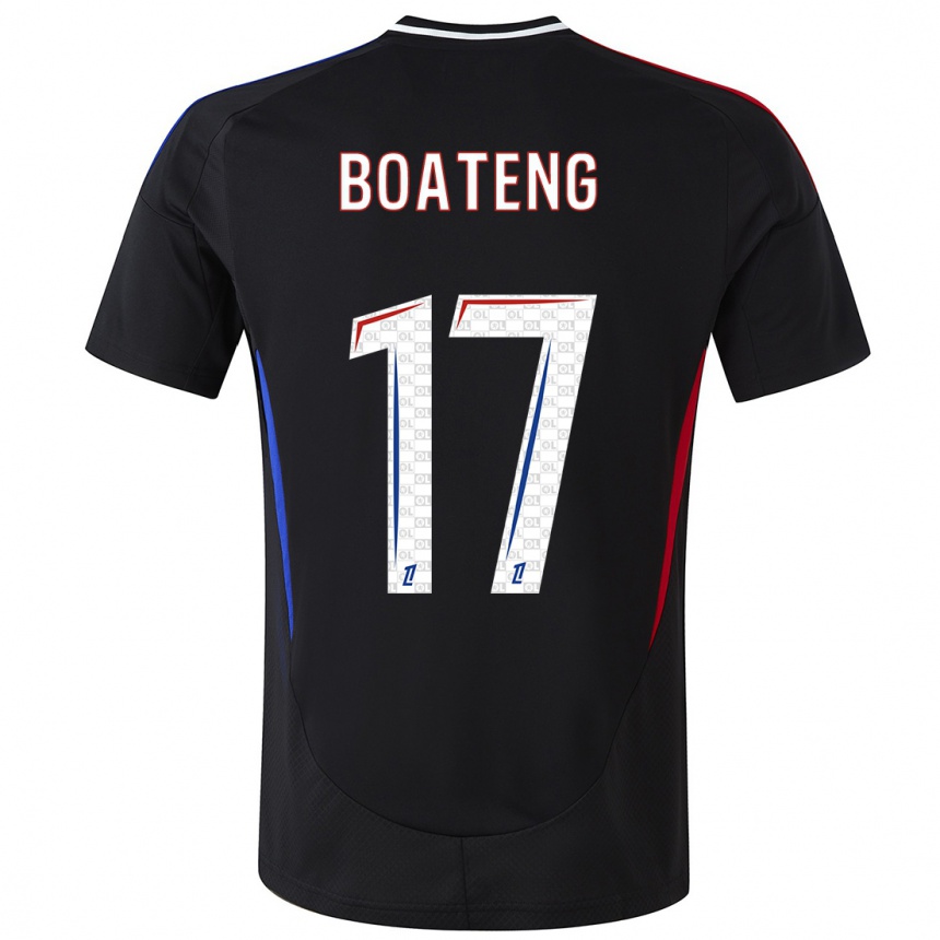 Kinder Fußball Jerome Boateng #17 Schwarz Auswärtstrikot Trikot 2024/25 T-Shirt Luxemburg