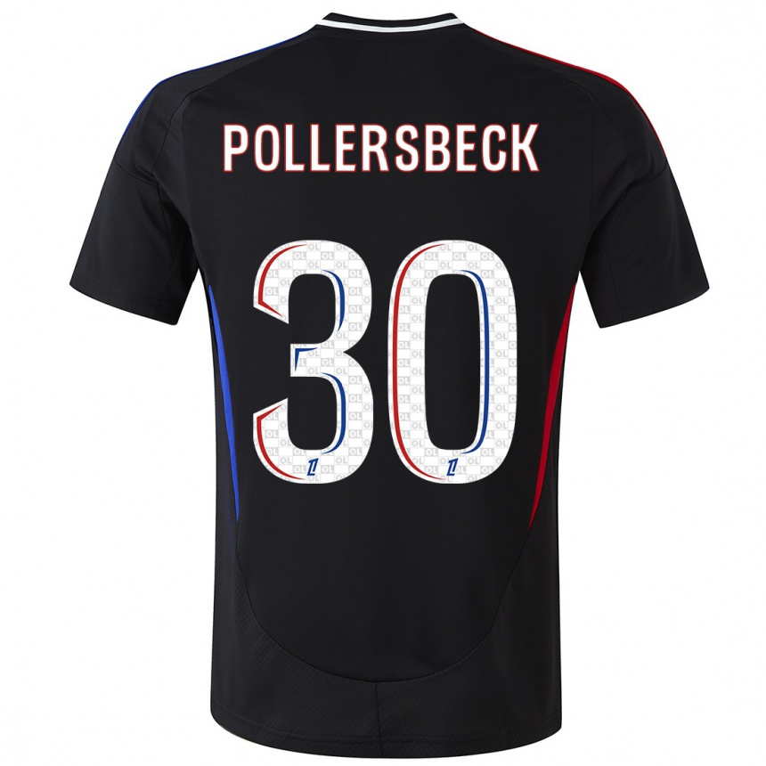 Kinder Fußball Julian Pollersbeck #30 Schwarz Auswärtstrikot Trikot 2024/25 T-Shirt Luxemburg