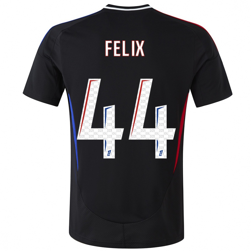 Kinder Fußball Marley Felix #44 Schwarz Auswärtstrikot Trikot 2024/25 T-Shirt Luxemburg