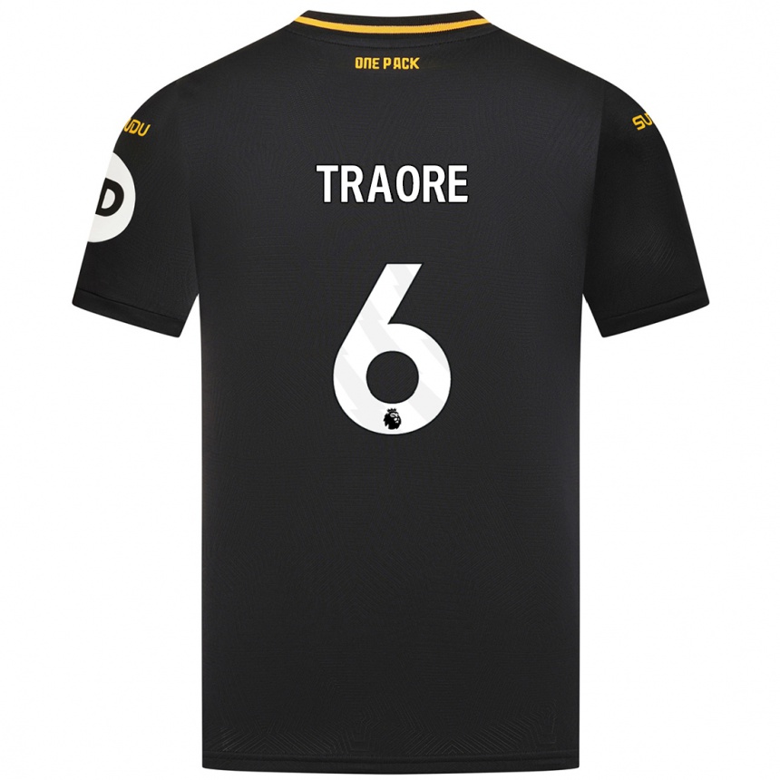 Kinder Fußball Boubacar Traoré #6 Schwarz Auswärtstrikot Trikot 2024/25 T-Shirt Luxemburg