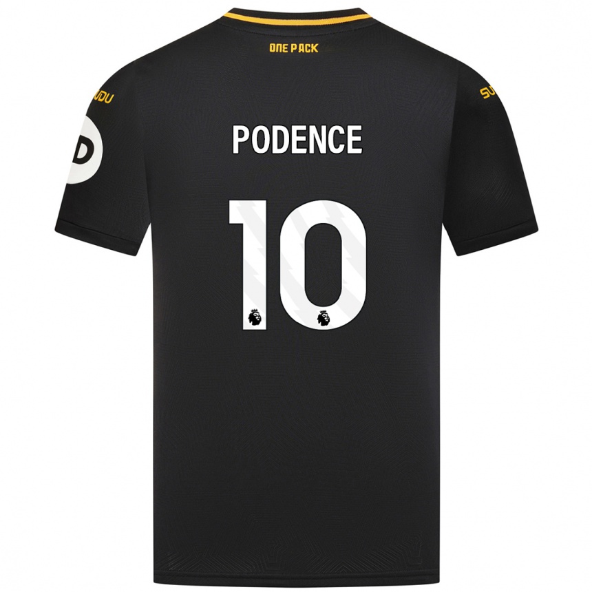 Kinder Fußball Daniel Podence #10 Schwarz Auswärtstrikot Trikot 2024/25 T-Shirt Luxemburg