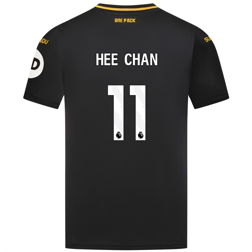 Kinder Fußball Hee-Chan Hwang #11 Schwarz Auswärtstrikot Trikot 2024/25 T-Shirt Luxemburg