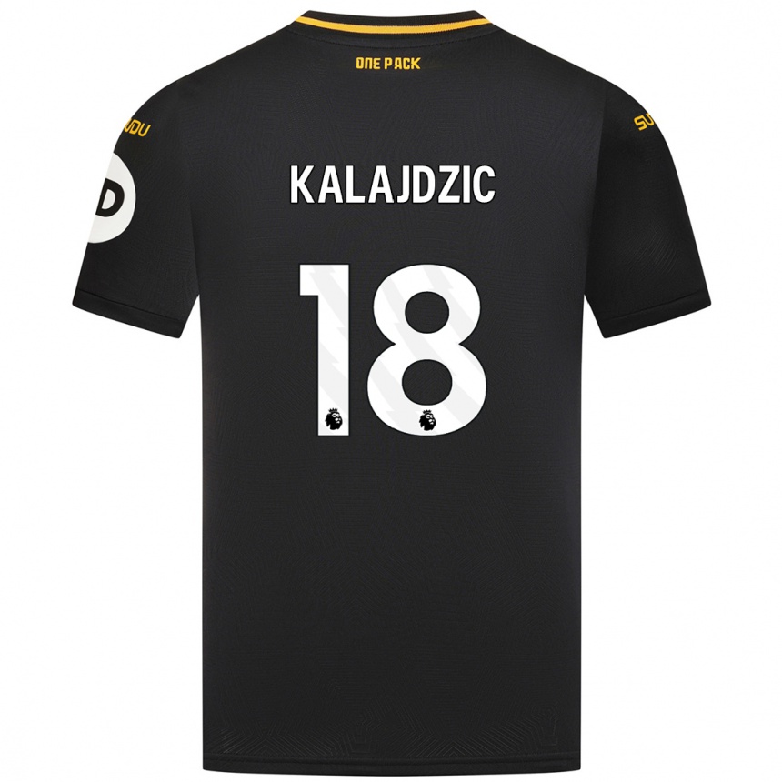 Kinder Fußball Sasa Kalajdzic #18 Schwarz Auswärtstrikot Trikot 2024/25 T-Shirt Luxemburg