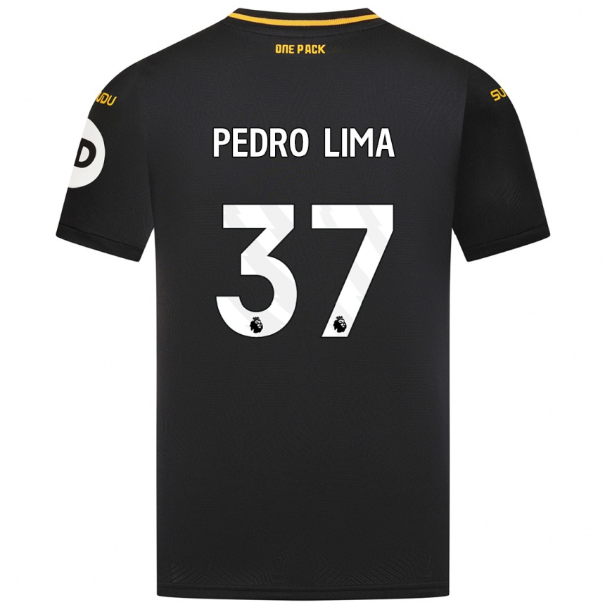 Kinder Fußball Pedro Lima #37 Schwarz Auswärtstrikot Trikot 2024/25 T-Shirt Luxemburg