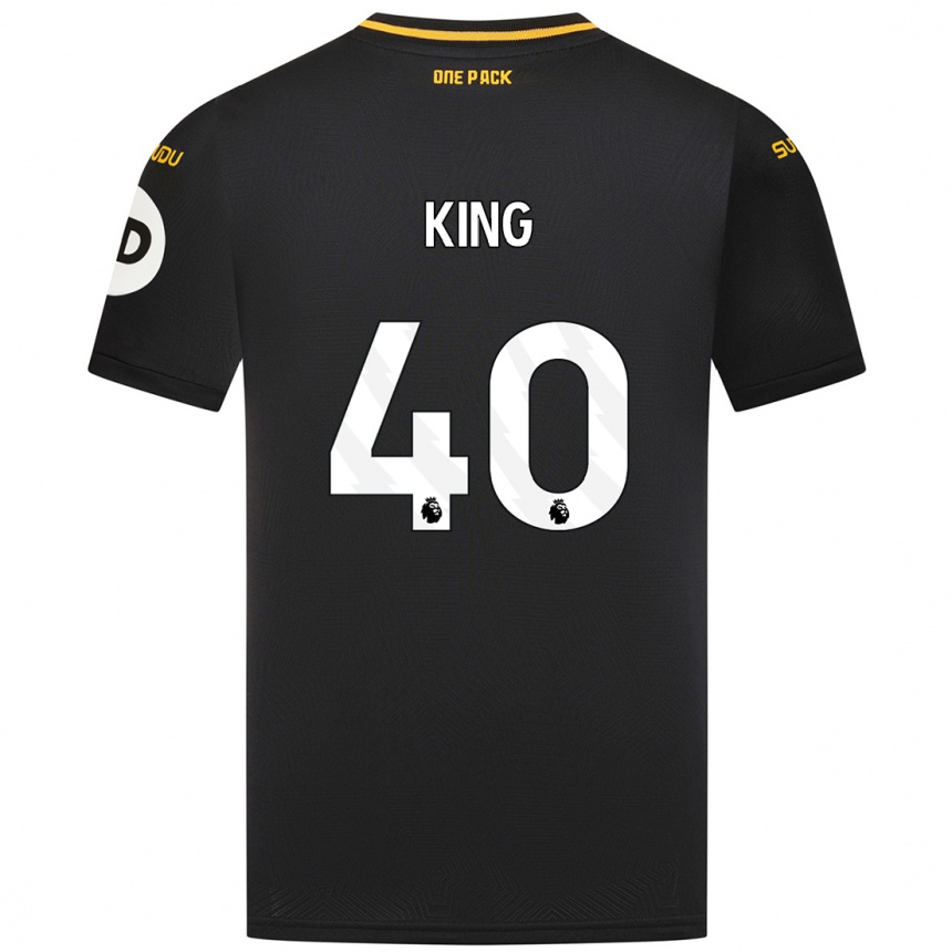 Kinder Fußball Tom King #40 Schwarz Auswärtstrikot Trikot 2024/25 T-Shirt Luxemburg