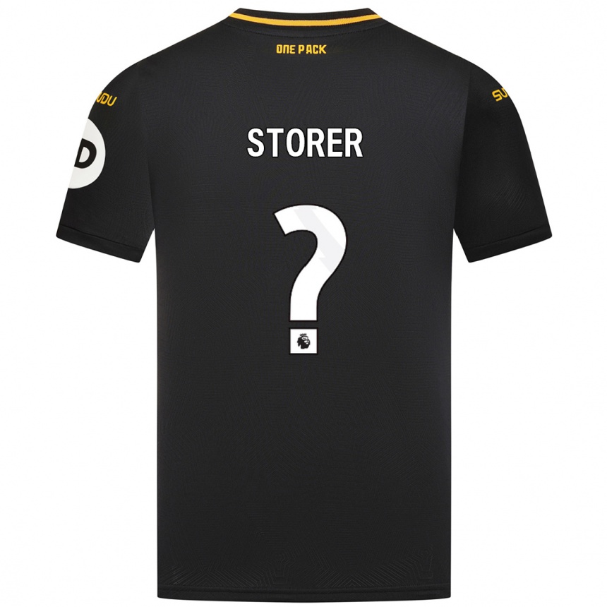 Kinder Fußball James Storer #0 Schwarz Auswärtstrikot Trikot 2024/25 T-Shirt Luxemburg