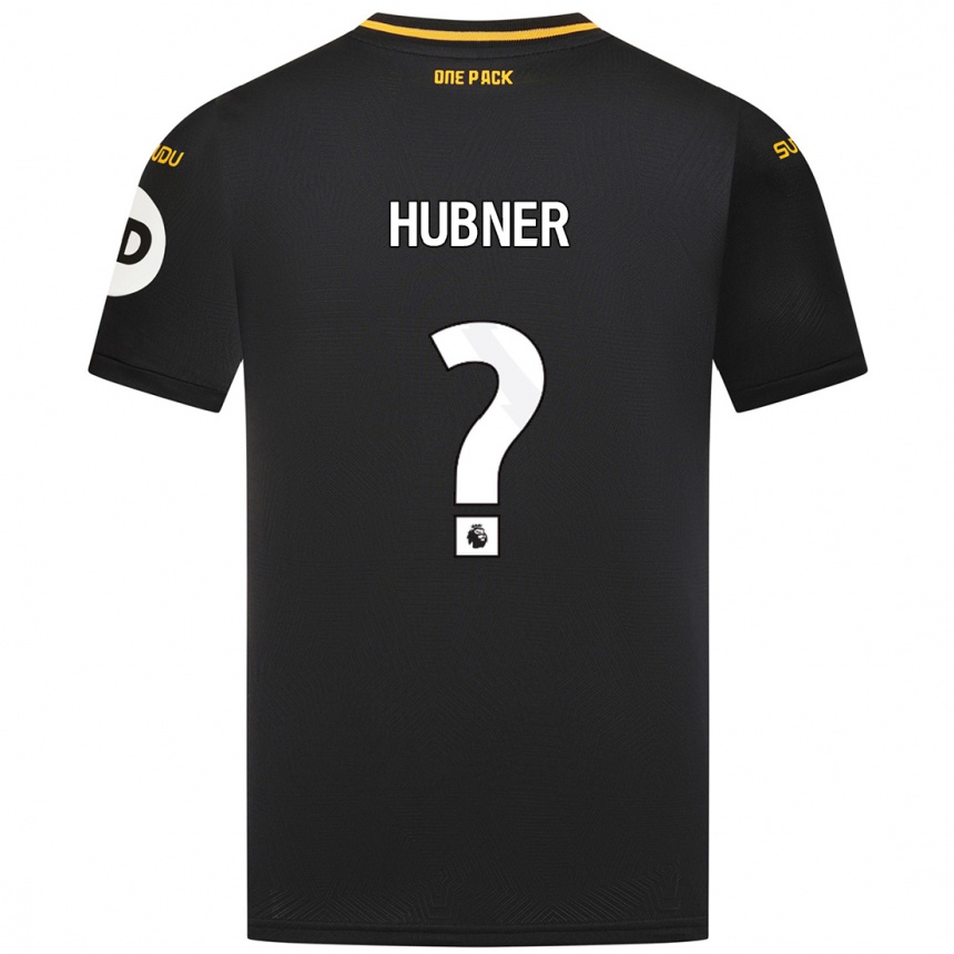 Kinder Fußball Justin Hubner #0 Schwarz Auswärtstrikot Trikot 2024/25 T-Shirt Luxemburg