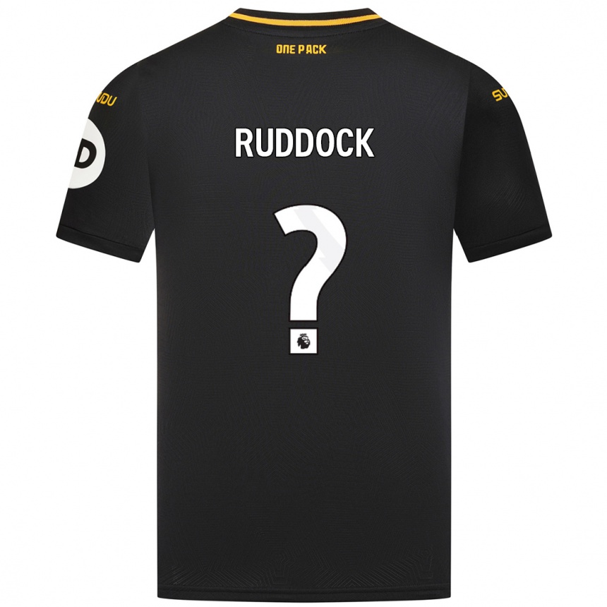 Kinder Fußball Max Ruddock #0 Schwarz Auswärtstrikot Trikot 2024/25 T-Shirt Luxemburg