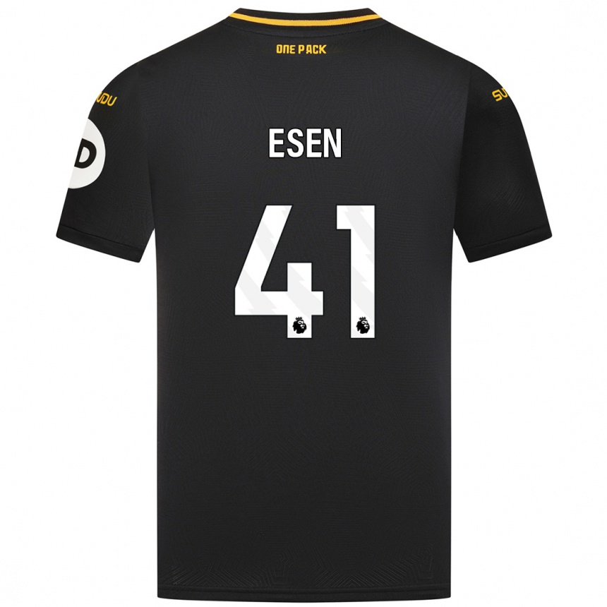 Kinder Fußball Josh Esen #41 Schwarz Auswärtstrikot Trikot 2024/25 T-Shirt Luxemburg